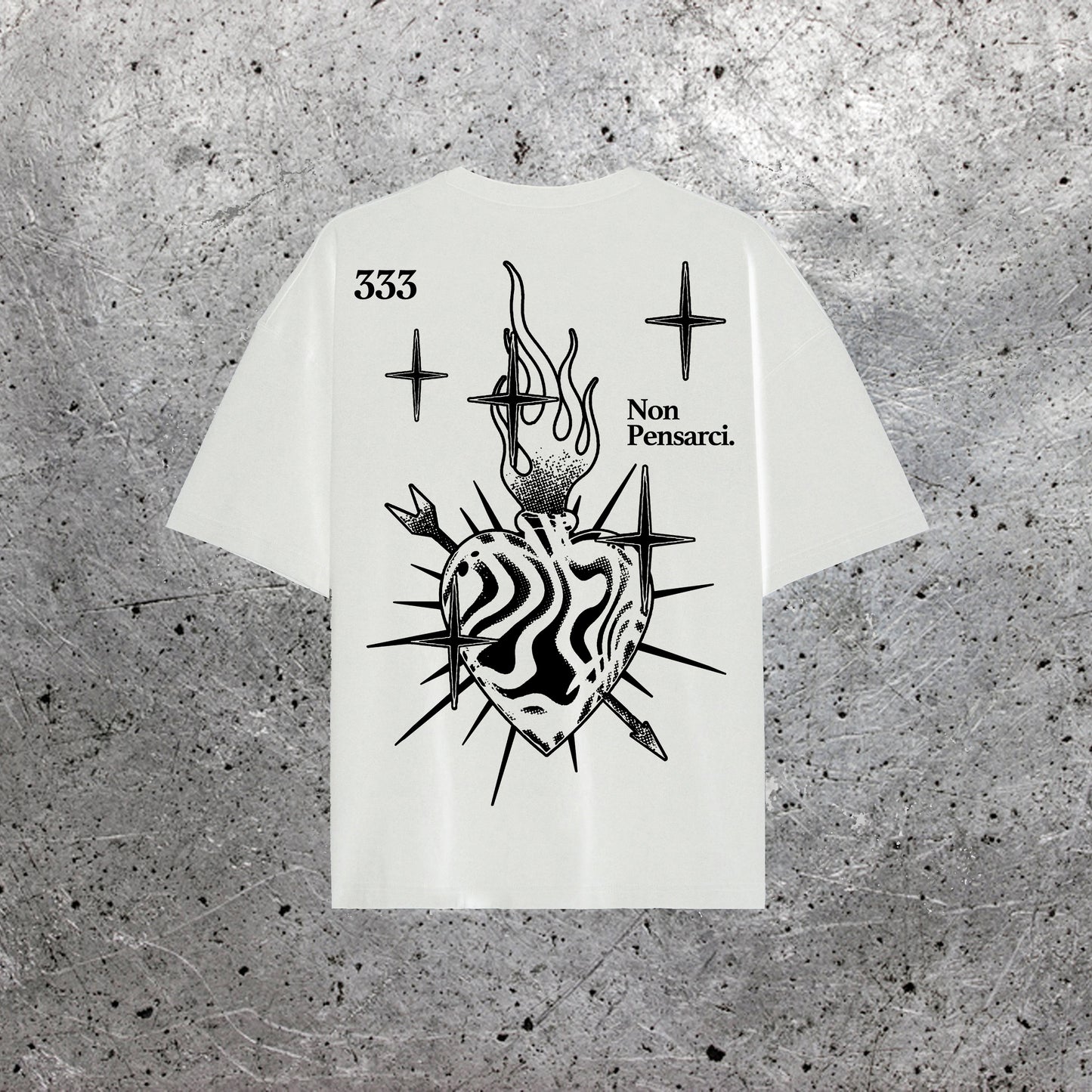 T-Shirt Cuore Sacro Bianco